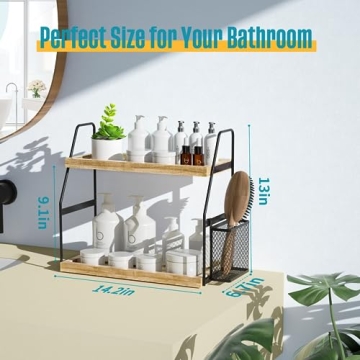 Elegant Nroech Bathroom Organizer: 2-Tier Counter Shelf