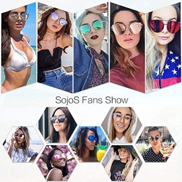 SOJOS Cat Eye Sunglasses with UV Protection for Women