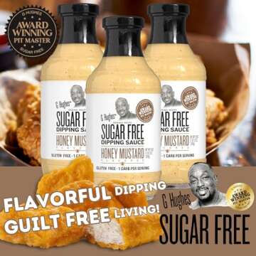 G Hughes Sugar Free, Honey Mustard Dipping Sauce - Sugar Free Honey Mustard, Gluten Free Mustard, Ke...