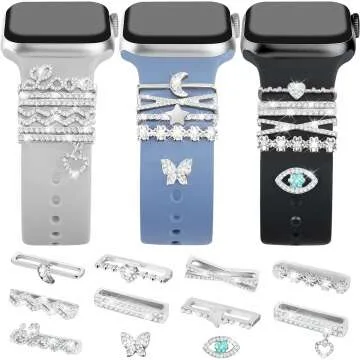Bling Watch Charms & Rings Set for Apple Watch
