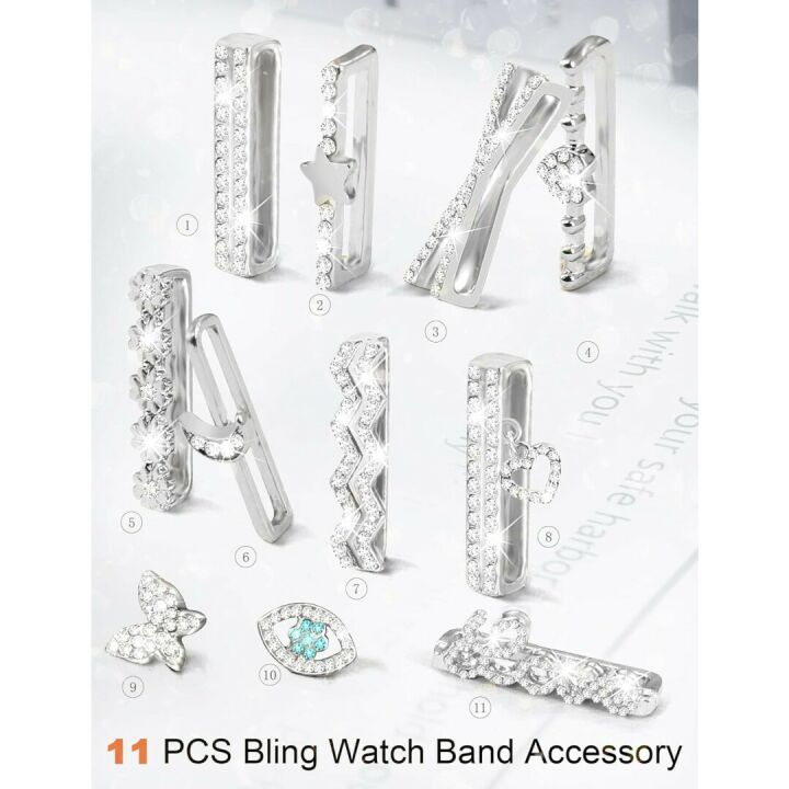 Bling Watch Charms & Rings Set for Apple Watch