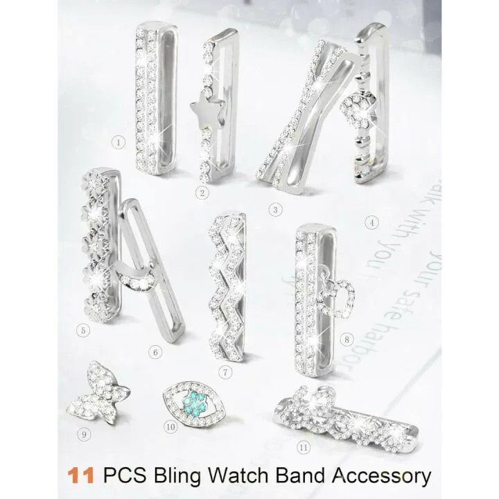 Bling Watch Charms & Rings Set for Apple Watch