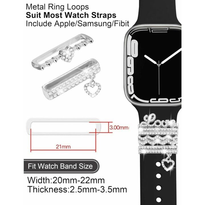 Bling Watch Charms & Rings Set for Apple Watch
