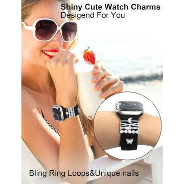 Bling Watch Charms & Rings Set for Apple Watch