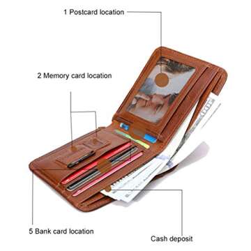 Clever Anti-Lost Wallet with Alarm, Bluetooth, Position Record (via Phone GPS) Item Finder, Cowhide ...