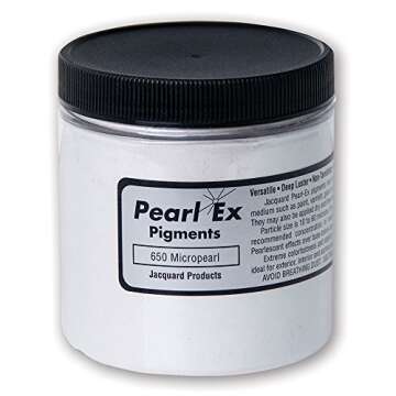 Jacquard Pearl Ex Pigment Powder 4oz Micropearl - Loose Mica Powder for Epoxy Resin, Watercolors, Calligraphy Ink & Clay - Epoxy Pigment Powder - Epoxy Resin Color