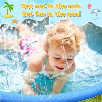 Extra Large Splash Pad for Kids and Dogs - 87"