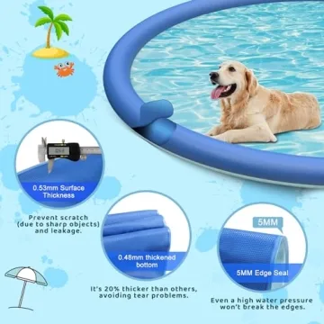 Extra Large Splash Pad for Kids and Dogs - 87"