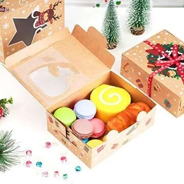 CCINEE Christmas Cookie Boxes for Holiday Treats