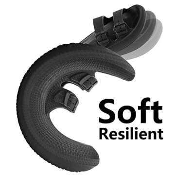 Weweya Sandals for Women and Men - Pillow Slippers - Double Buckle Adjustable Slides - EVA Flat Sandals