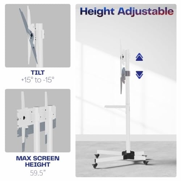 VIVO Mobile TV Cart for 32 to 83 inch Screens Rolling Stand