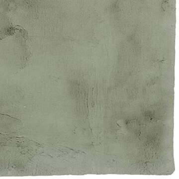 Soft Faux Rabbit Rug in Pale Green for Cozy Spaces