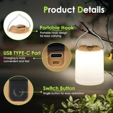 BOBKID LED Camping Lantern - 1000LM & Water Resistant