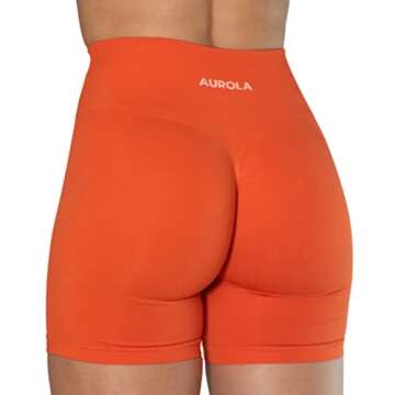 AUROLA Intensify Workout Shorts for Women Seamless Scrunch Short Gym Yoga Running Sport Active Exerc...