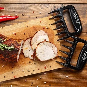 Arres Pulled Pork Claws & Meat Shredder - BBQ Grill Tools and Smoking Accessories for Carving, Handling, Lifting (Meat claws)