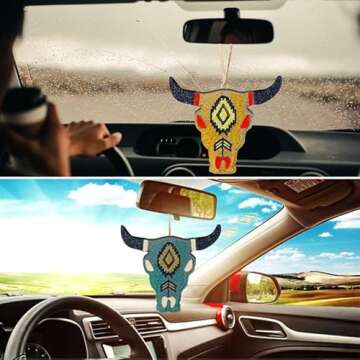 YILIN 2 Pcs Freshie Molds for Aroma Beads, Bull Skull and Cow Tag Silicone Car Freshie, Large Freshies Supplies Soap, Candle, Resin, Clay, DIY Craft, Gifts, Home Decor