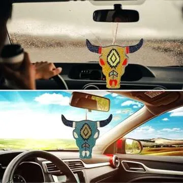 YILIN 2 Pcs Freshie Molds for Aroma Beads, Bull Skull and Cow Tag Silicone Car Freshie, Large Freshies Supplies Soap, Candle, Resin, Clay, DIY Craft, Gifts, Home Decor