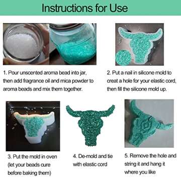 YILIN 2 Pcs Freshie Molds for Aroma Beads, Bull Skull and Cow Tag Silicone Car Freshie, Large Freshies Supplies Soap, Candle, Resin, Clay, DIY Craft, Gifts, Home Decor