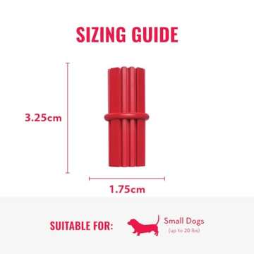 KONG Dental Stick for Dog Dental Care - Stuffable Chew Toy - Provides Chewing Outlet & Satisfies Instinctual Needs - Cleans Teeth & Gums - Made with Durable Natural Rubber - for Small Dogs