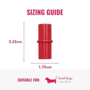 KONG Dental Stick for Dog Dental Care - Stuffable Chew Toy - Provides Chewing Outlet & Satisfies Instinctual Needs - Cleans Teeth & Gums - Made with Durable Natural Rubber - for Small Dogs