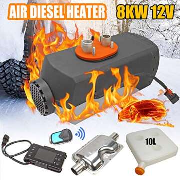 8KW 12V Diesel Air Heater for Trucks RVs Boats & Cars