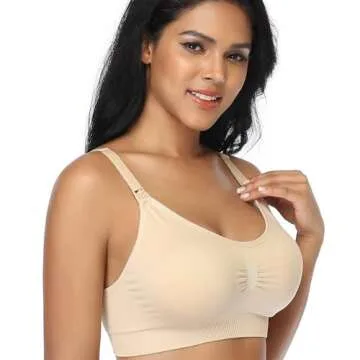 Comfortable GXXGE 4Pack Nursing Bras for Seamless Breastfeeding