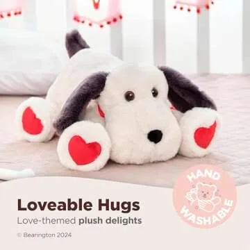 Bearington Puppy Love Valentine Stuffed Animal, 14 Inch Valentines Puppy, Valentines Dog Plush
