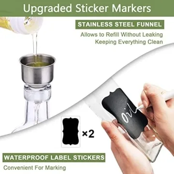 Leaflai Olive Oil Dispenser Set - Stylish & Practical Kitchen Essential