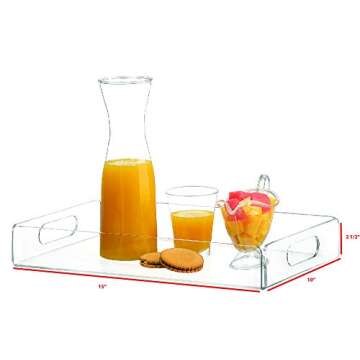 Clear Acrylic Serving Tray with Handles for Every Occasion
