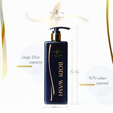 Shampoo and Conditioner Dispenser (Black, Set of 3, 25oz) - Empty Pump Bottles for Bathroom - Refillable Shampoo Conditioner Body Wash Dispensers – Shower Soap Bottle with Pump – Permanent Labels