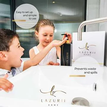 Shampoo and Conditioner Dispenser (Black, Set of 3, 25oz) - Empty Pump Bottles for Bathroom - Refillable Shampoo Conditioner Body Wash Dispensers – Shower Soap Bottle with Pump – Permanent Labels