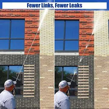 M MINGLE Pressure Washer Extension Wand - 120" Upgrade Power Washer Lance - Pressure Washer Accessories with 5 Nozzle Tips - 30°/90°/120° Curved Rod, 1/4" Quick Connect