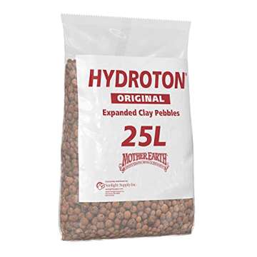 Mother Earth Products Mother Earth HGC714114 Hydroton Original Expanded Clay Pebbles, 25 Liter, Terra Cotta