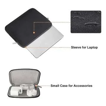 MOSISO Laptop Case 13 inch - Neoprene Sleeve Bag with Pouch for MacBook Air & Pro