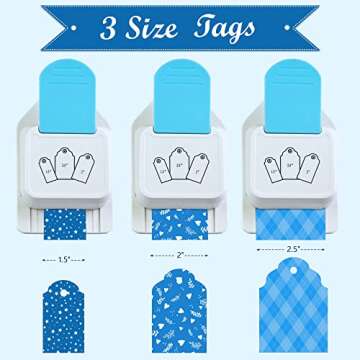 ECOHU Paper Craft Tag Punch with Hemp Rope for DIY Crafts