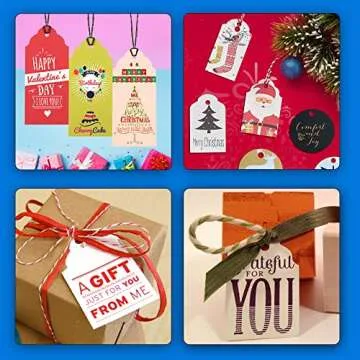 ECOHU Paper Craft Tag Punch with Hemp Rope for DIY Crafts