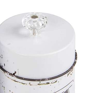 French Country Vintage Style White 4 Piece Canister Set