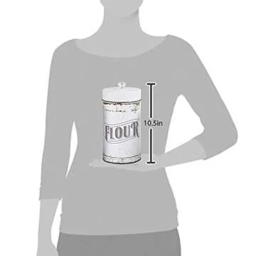 French Country Vintage Style White 4 Piece Canister Set