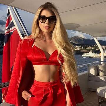 BELLA BARNETT Three Piece Womens Blazer Set Long Sleeve Blazer Dress Sexy Corset Top Set Open Front Women Blazer Club Dress