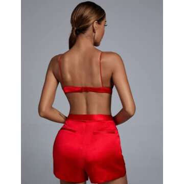 BELLA BARNETT Three Piece Womens Blazer Set Long Sleeve Blazer Dress Sexy Corset Top Set Open Front Women Blazer Club Dress