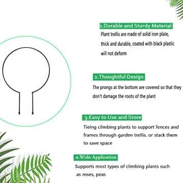 Levery 2 Pack Garden Trellis for Climbing Plants - Durable Support