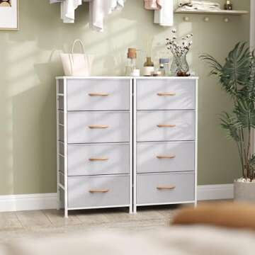 ROMOON Dresser for Bedroom with 4 Drawers, Closet Storage Drawer Organizer, Small Dressers & Chests ...