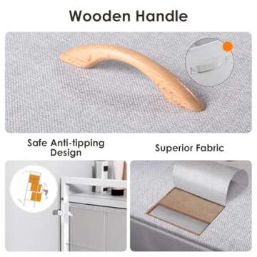 ROMOON Dresser for Bedroom with 4 Drawers, Closet Storage Drawer Organizer, Small Dressers & Chests of Drawers, Fabric Dresser for Living Room, Closet, Hallway (Grey)