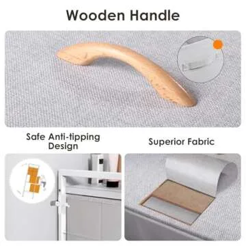 ROMOON Dresser for Bedroom with 4 Drawers, Closet Storage Drawer Organizer, Small Dressers & Chests of Drawers, Fabric Dresser for Living Room, Closet, Hallway (Grey)