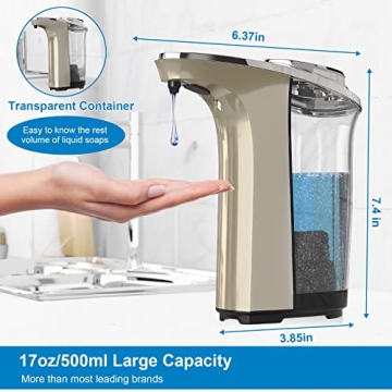 PZOTRUF Touchless Automatic Soap Dispenser - 17oz Capacity