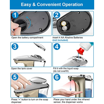 PZOTRUF Touchless Automatic Soap Dispenser - 17oz Capacity