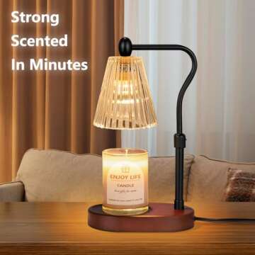 seenlast Candle Warmer Lamp with Timer Dimmer Adjustable Height,Mothers Day Gifts,Electric Wax Warme...