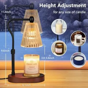 Stylish Candle Warmer Lamp with Timer and Dimmer