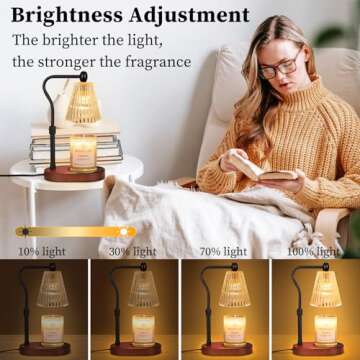 Stylish Candle Warmer Lamp with Timer and Dimmer