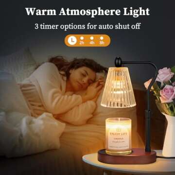 Stylish Candle Warmer Lamp with Timer and Dimmer